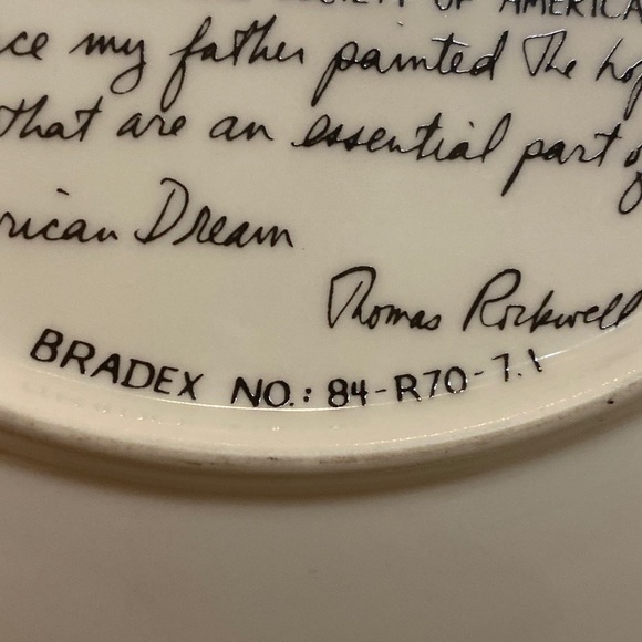 Norman Rockwell’s A Young Girl’s Dream Collectible Plate - Picture 6 of 7